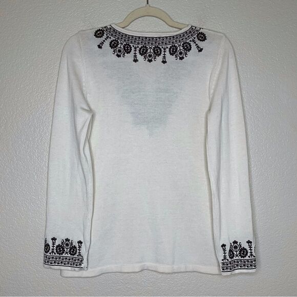 Cynthia Rowley Women’s Size Large Embroidered Long Sleeves Top - Picture 7 of 13